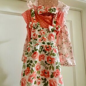 NWT 12M Pink and Green 4 Piece Fashion Set